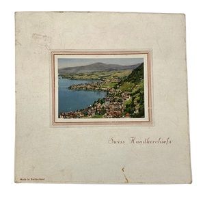 Vintage Swiss Handkerchiefs Embroidery Floral